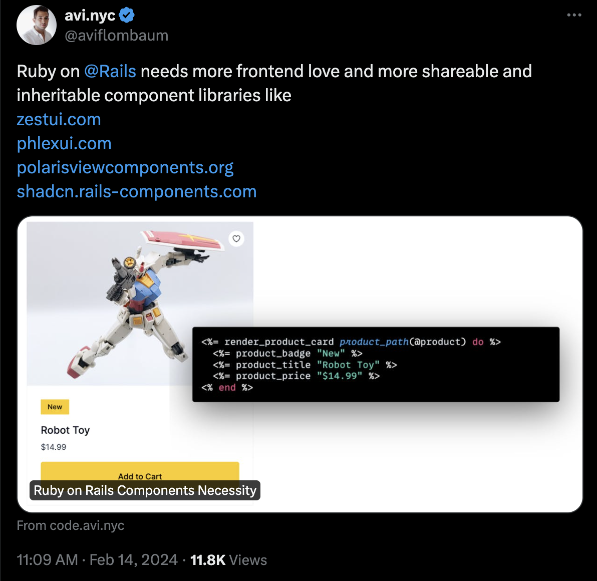 Rails need more UI Components like RapidRails